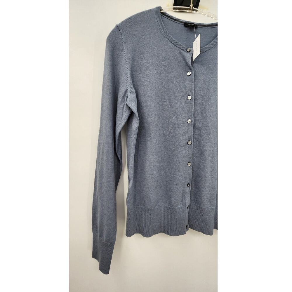 New NWT Ann Taylor Light Blue Cardigan Sweater Size Medium Soft Office Casual - Picture 3 of 7